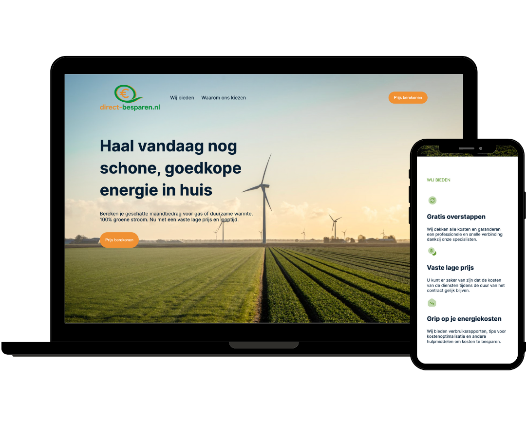 Voorbeeld van een door ons ontwikkelde website.